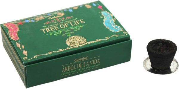 Tienda 3 Lunas - Carboncillos Goloka con Resina Arbol de la vida - carboncillo goloka con resina arbol de la vida 1