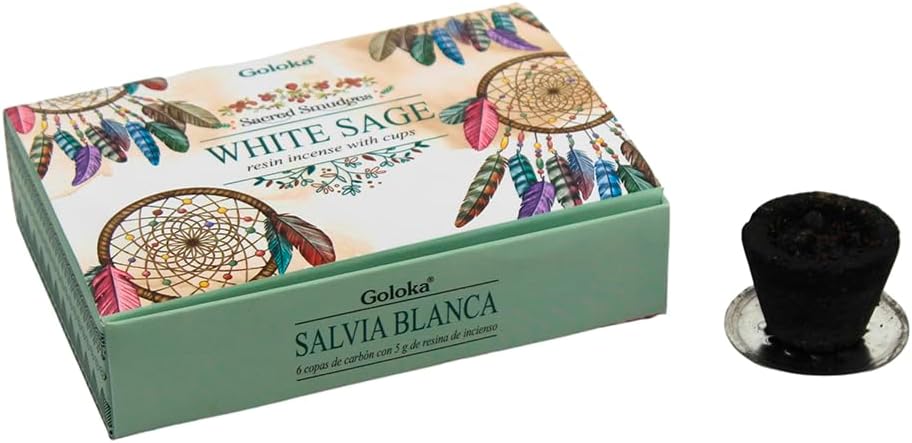 Carboncillos Goloka con Resina Salvia Blanca